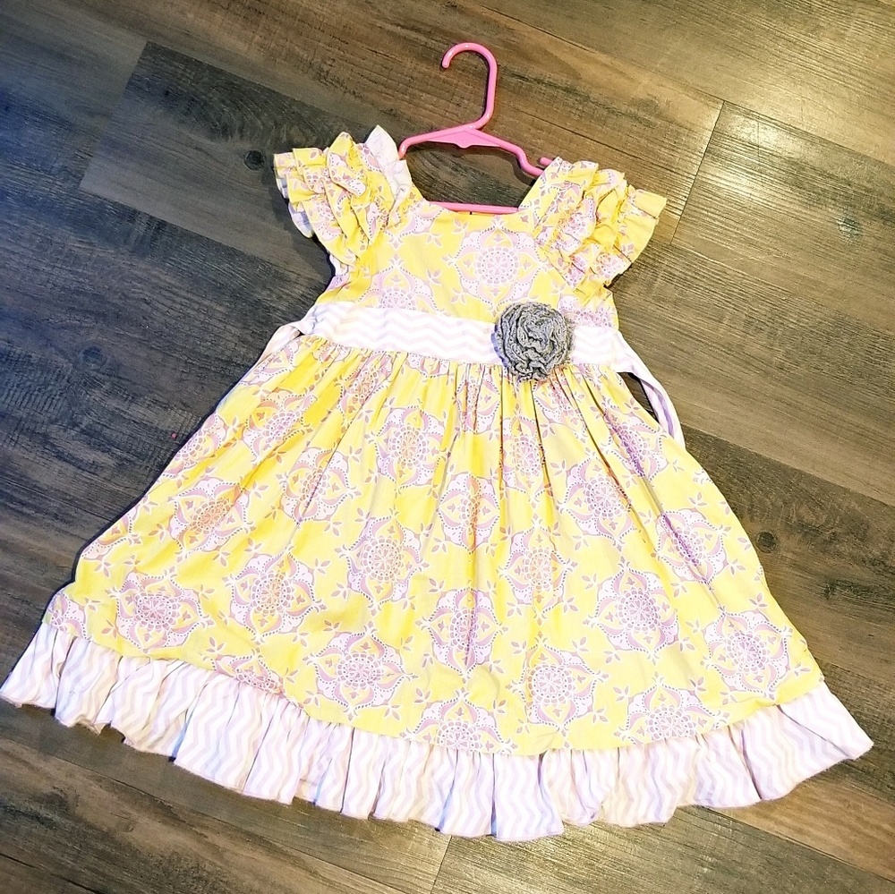 Mustard pie 4T fall dress
